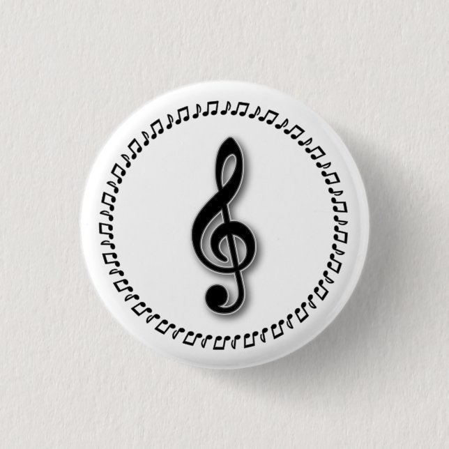 Design der Treble Clef-Musiknote Button (Vorderseite)
