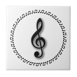 Design der Treble Clef-Musiknote Fliese