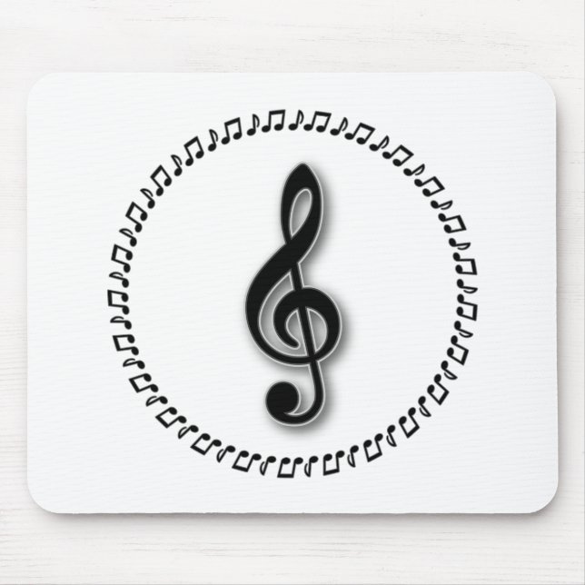 Design der Treble Clef-Musiknote Mousepad (Vorne)