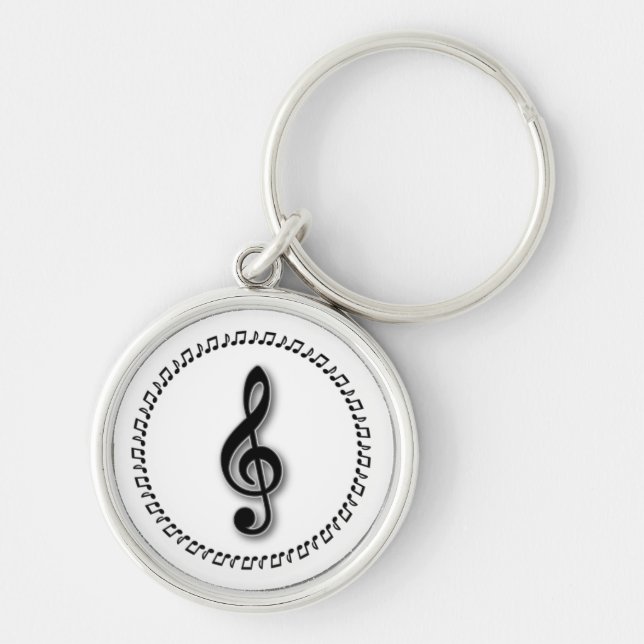 Design der Treble Clef-Musiknote Schlüsselanhänger (Vorne)