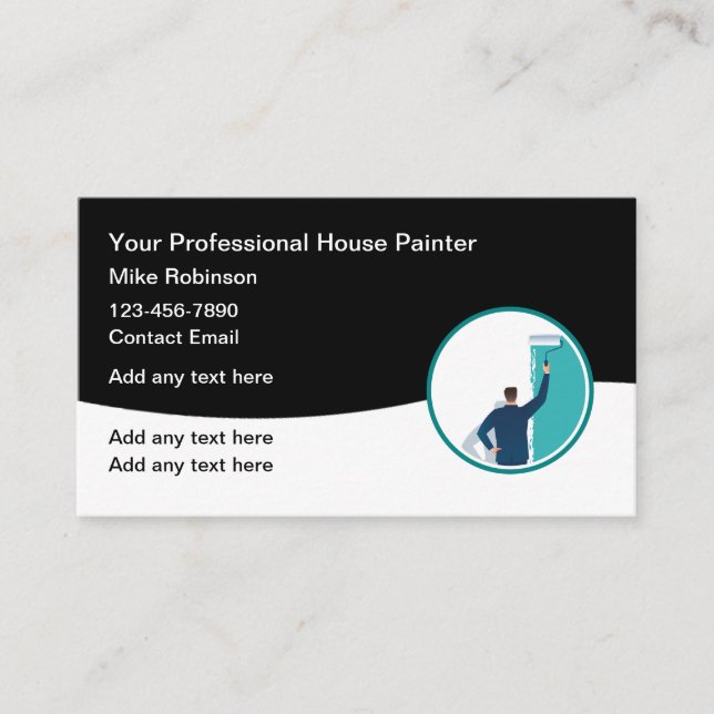 Design der trendy House Painter Business Card Visitenkarte (Vorderseite)