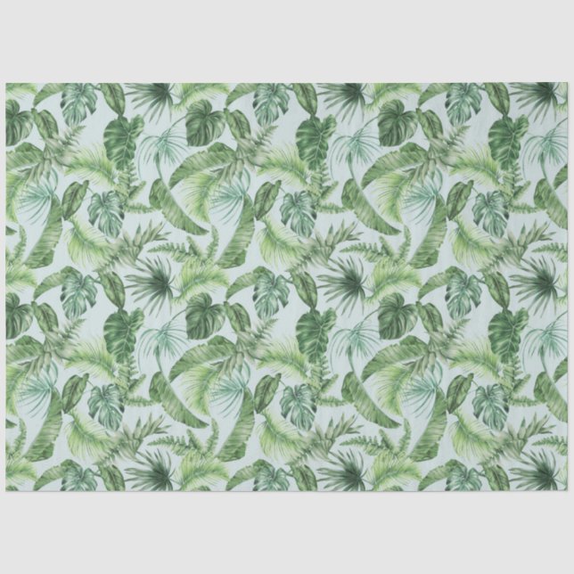 Design der tropischen Animal Print & Greenery Seri Seidenpapier (Vorderseite)