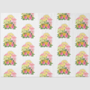 Design der tropischen Flamingo-Serie 12 Seidenpapier