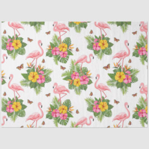 Design der tropischen Flamingo-Serie 19 Seidenpapier