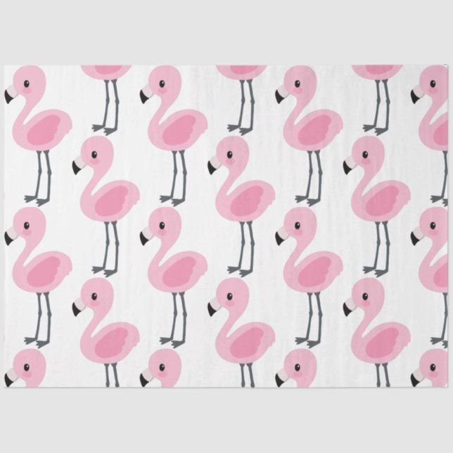 Design der tropischen Flamingo-Serie 1 Seidenpapier (Vorderseite)