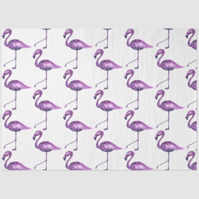 Design der tropischen Flamingo-Serie 9 Seidenpapier (Vorderseite)