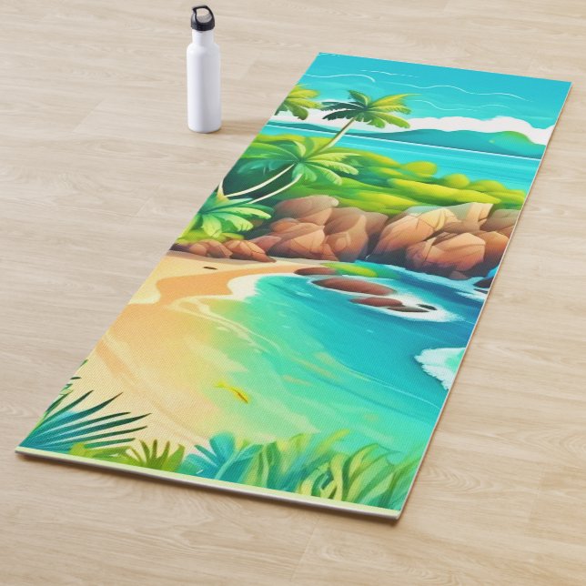 Design der tropischen Küstenblicke Yogamatte (Beispiel)