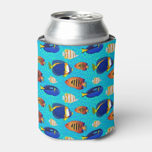 Design der tropischen und Aquarienfische auf den O Dosenkühler (Kanne Vorderseite)