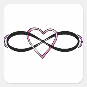 Design der unendlichen Liebe Quadratischer Aufkleber