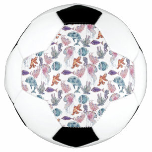 Design der Unterwasserfarben-Reihe 2 Fußball