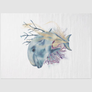 Design der Unterwasserfarbenserie 3 Seidenpapier