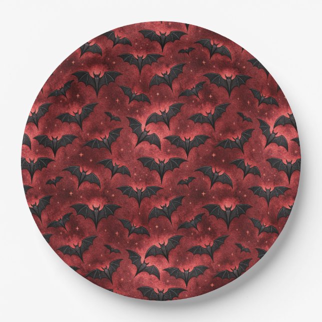 Design der Vampire-Serie 12 Pappteller (Vorderseite)