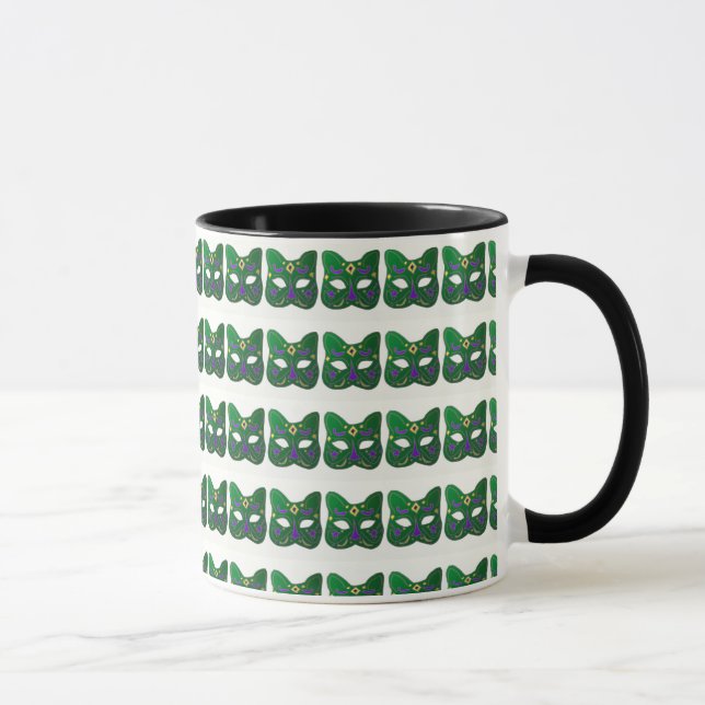 Design der Venezianischen grünen Maske Tasse (Rechts)