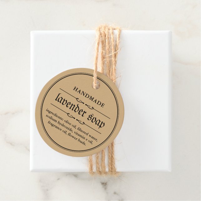 Design der Verpackung für das Etikett "Soap Hang" Geschenkanhänger (Beispiel)