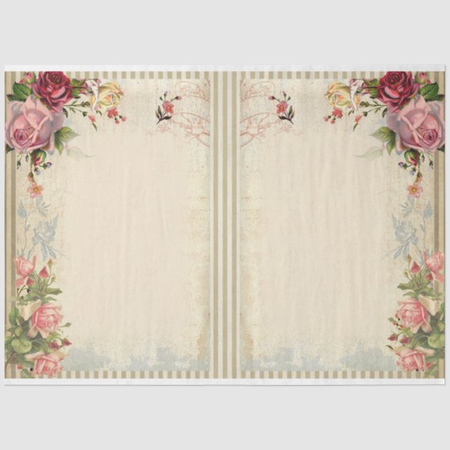 Design der viktorianischen Shabby Chic-Serie 18 Seidenpapier (Vorderseite)