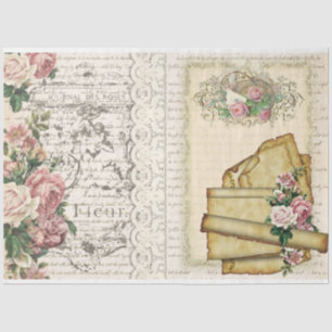 Design der viktorianischen Shabby Chic-Serie 3 Seidenpapier
