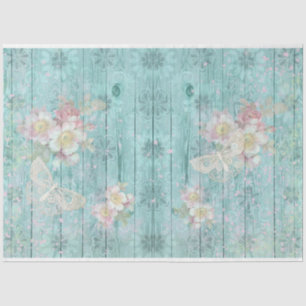 Design der Vintagen blauen Junk-Serie 5 Seidenpapier