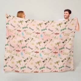 Design der Vintagen Drachenfliegen der Serie 3 Fleecedecke