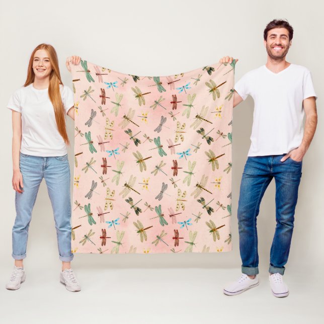 Design der Vintagen Drachenfliegen der Serie 3 Fleecedecke (Beispiel)