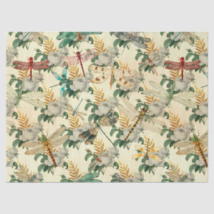 Design der Vintagen Drachenfliegen der Serie 7 Seidenpapier