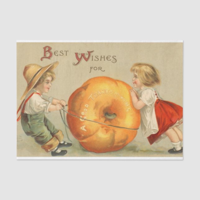 Design der Vintagen Erntedank-Mix-Serie 9 Seidenpapier (Vorderseite)