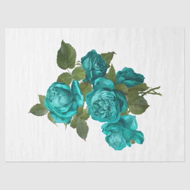 Design der Vintagen Rose 129 Seidenpapier (Vorderseite)