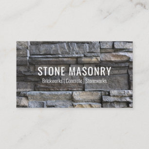  Design der Visitenkarte Stone Mauerwerk