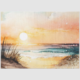 Design der Wasserfarben-Sonnenuntergänge 11 Seidenpapier