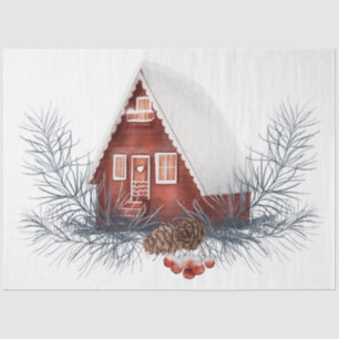 Design der Weihnachtsbird-Serie 8 Seidenpapier