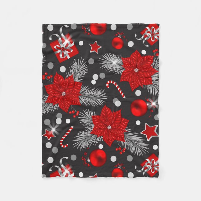 Design der Weihnachtsdekoration Fleecedecke (Vorderseite)