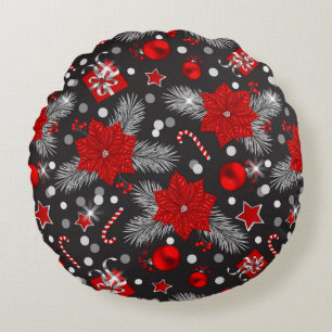 Design der Weihnachtsdekoration Rundes Kissen