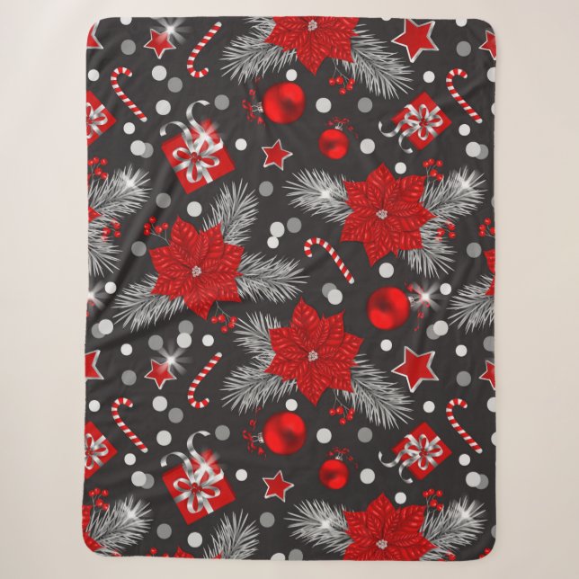 Design der Weihnachtsdekoration Sherpadecke (Vorderseite)