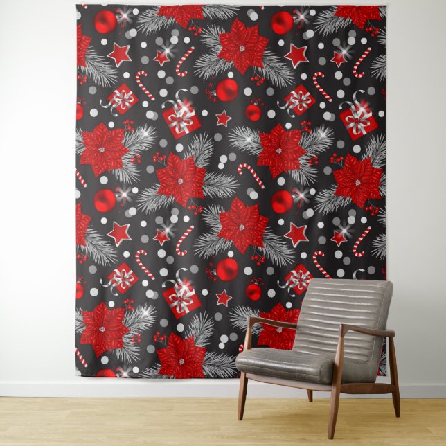 Design der Weihnachtsdekoration Wandteppich (Beispiel)