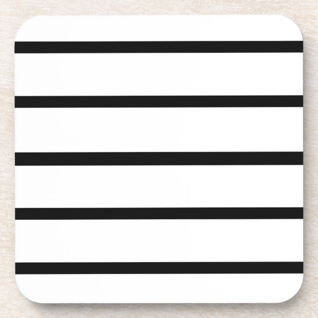 Design der weißen und schwarzen Streifen Getränkeuntersetzer (Vorderseite)