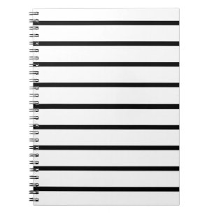 Design der weißen und schwarzen Streifen Notizblock