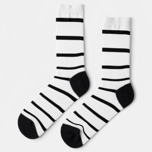 Design der weißen und schwarzen Streifen Socken
