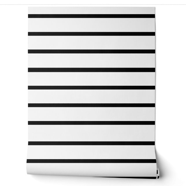 Design der weißen und schwarzen Streifen Tapete (Abrollen)