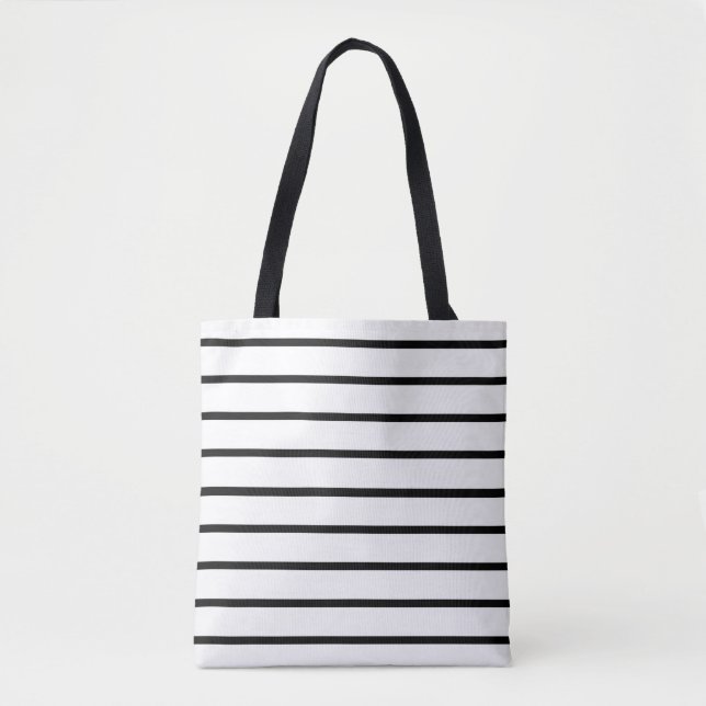 Design der weißen und schwarzen Streifen Tasche (Vorderseite)
