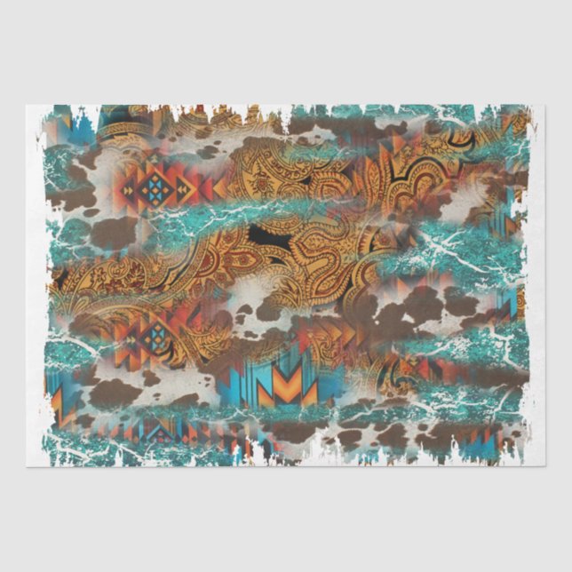 Design der Western-Serie 16 Seidenpapier (Vorderseite)