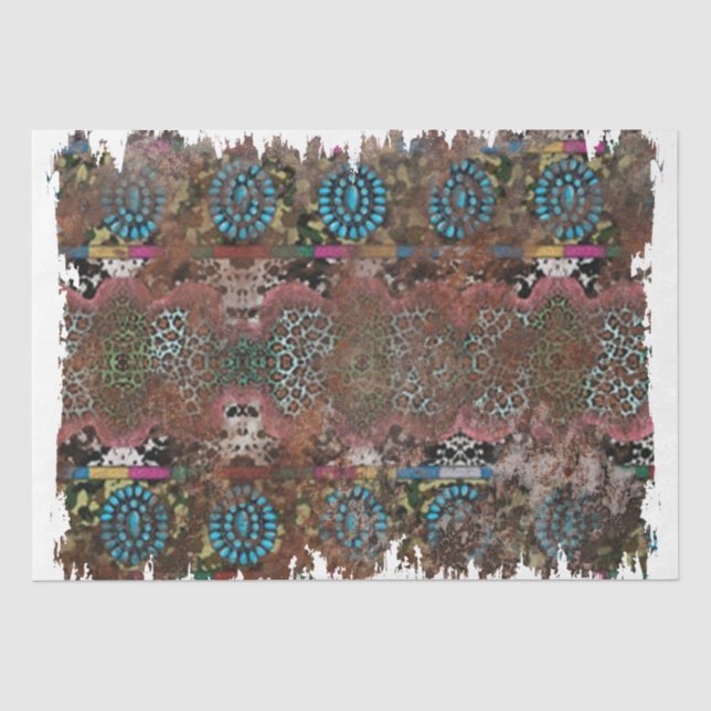 Design der Western-Serie 22 Seidenpapier (Vorderseite)