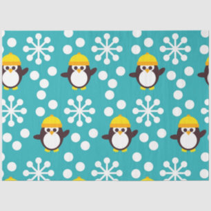 Design der Winterpinguin-Serie 3 Seidenpapier