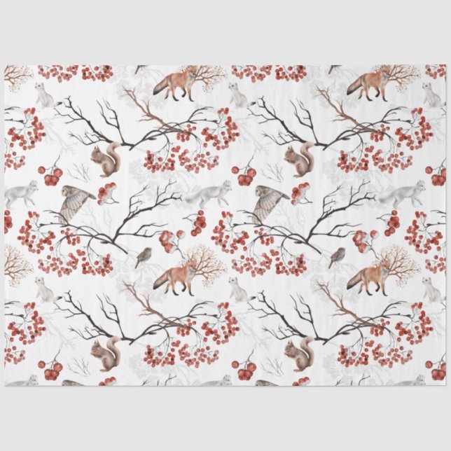 Design der Winterwaldlandserie 12 Seidenpapier (Vorderseite)