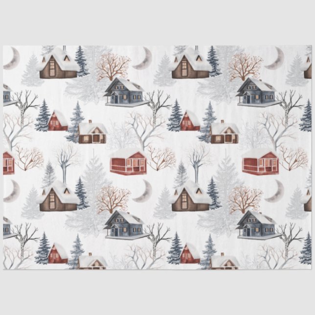 Design der Winterwaldlandserie 14 Seidenpapier (Vorderseite)