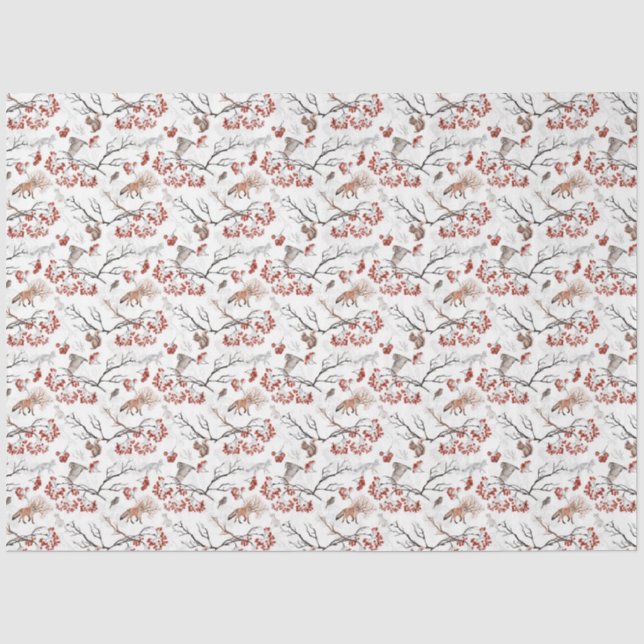 Design der Winterwaldlandserie 8 Seidenpapier (Vorderseite)