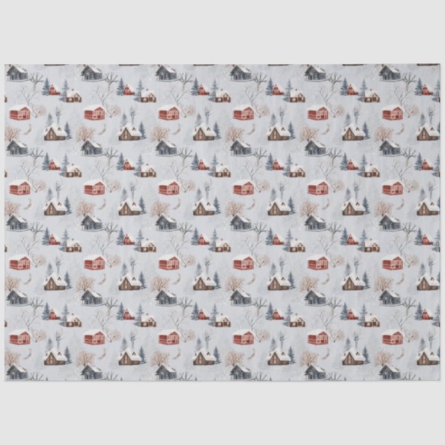 Design der Winterwaldlandserie 9 Seidenpapier (Vorderseite)