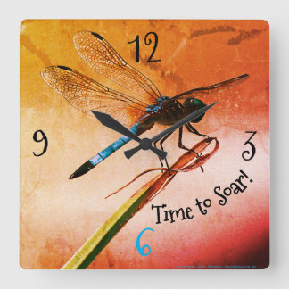 * Design der "Wüstendragonfly", Quadratische Wanduhr