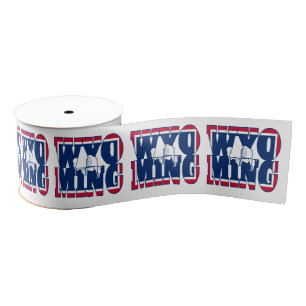Design der "Wyoming State Flag"-Typografie Ripsband