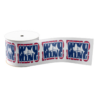 Design der "Wyoming State Flag"-Typografie Ripsband