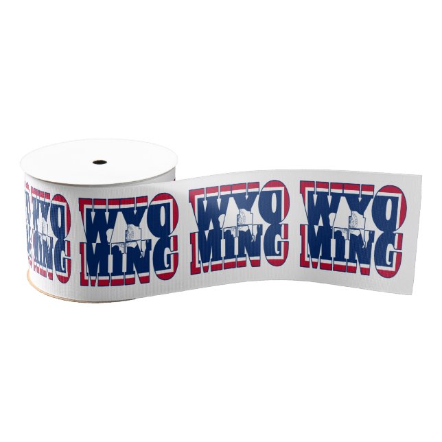 Design der "Wyoming State Flag"-Typografie Ripsband (Spule)