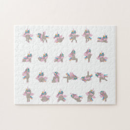 Design der Yoga-Posen für Einhorn